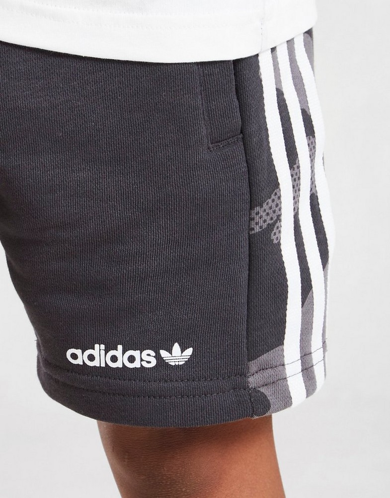 Koszulka, t-shirt dziecięcy ADIDAS T-SHIRT CAMO ITASCA T-SHIRT/SHORTS SET CHI HM7976 Szary