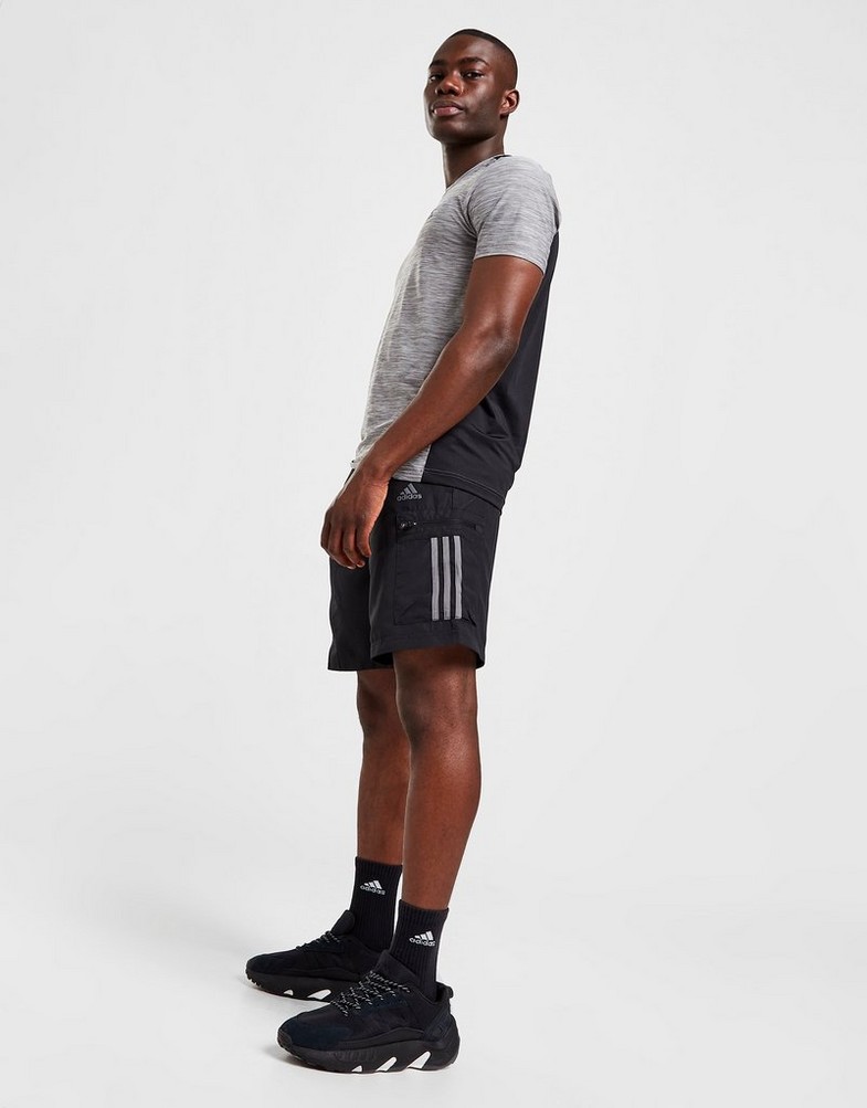 Krótkie spodenki, szorty męskie ADIDAS SZORTY BADGE OF SPORT CARGO SHORTS HT6656 Czarny