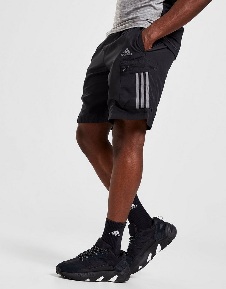 Krótkie spodenki, szorty męskie ADIDAS SZORTY BADGE OF SPORT CARGO SHORTS HT6656 Czarny