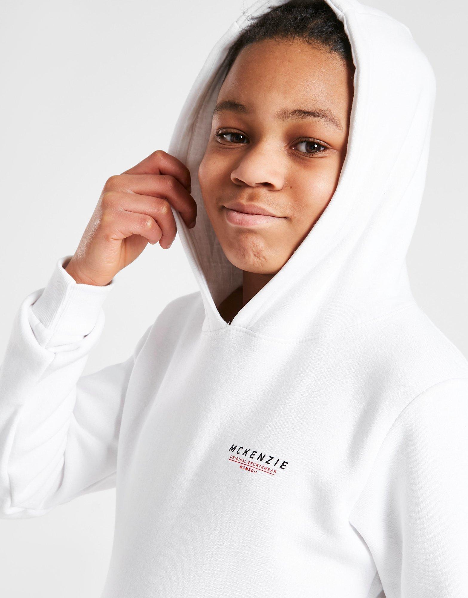 Vaikiškas džemperis MCKENZIE SU GOBTUVU ESSENTIAL 2 OVERHEAD HOODIE JUNIOR MCKTJ15368010 Balta