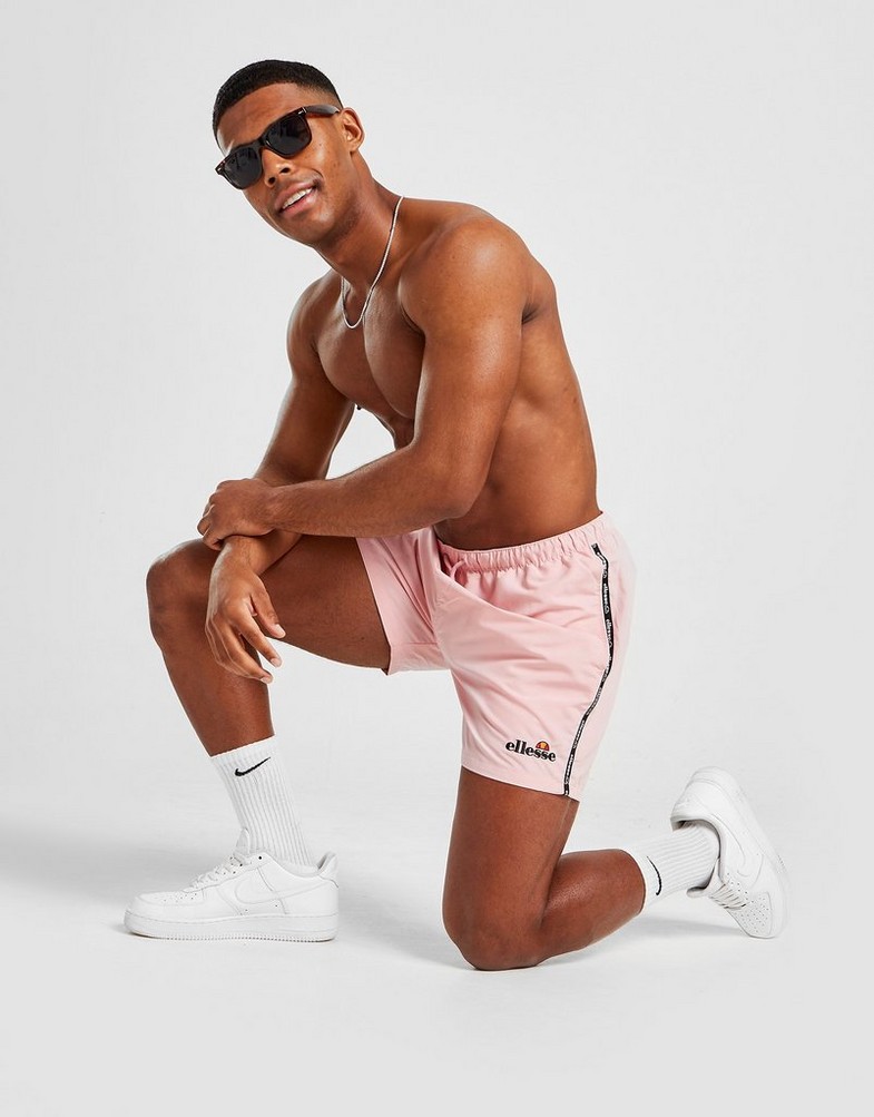 Krótkie spodenki, szorty męskie ELLESSE SZORTY WINNERO TAPE SWIM SHORTS SJD16375PNK Różowy