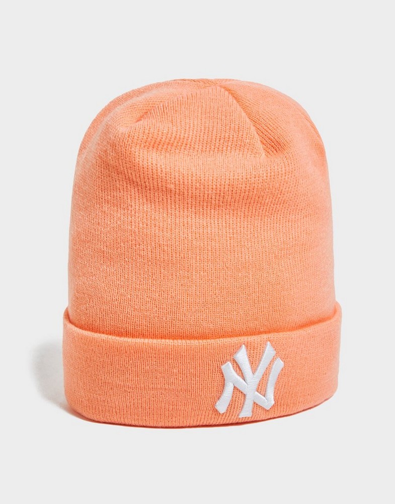 Czapka zimowa damska NEW ERA MLB NEW YORK YANKEES BEANIE NEW YORK YANKEES PEA 60141882 Pomarańczowy