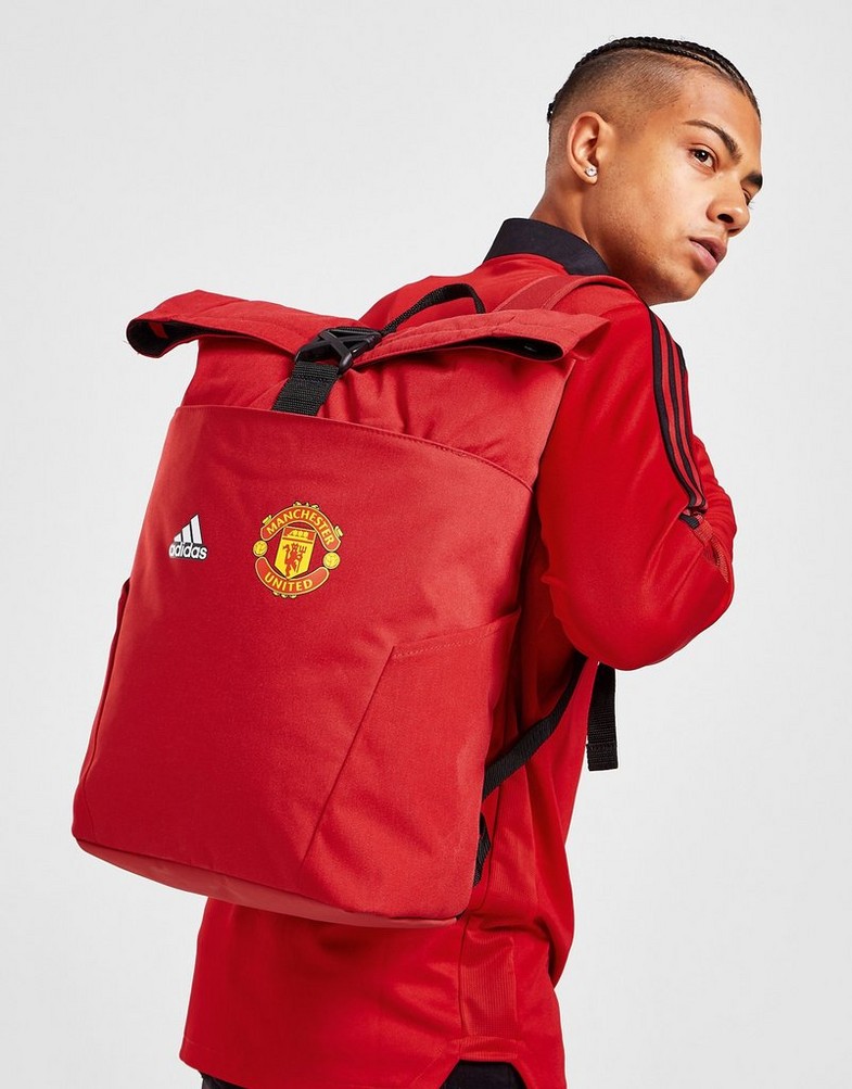 Plecak sportowy męski ADIDAS PLECAK MANCHESTER UNITED FC BACKPACK H62458 Czerwony