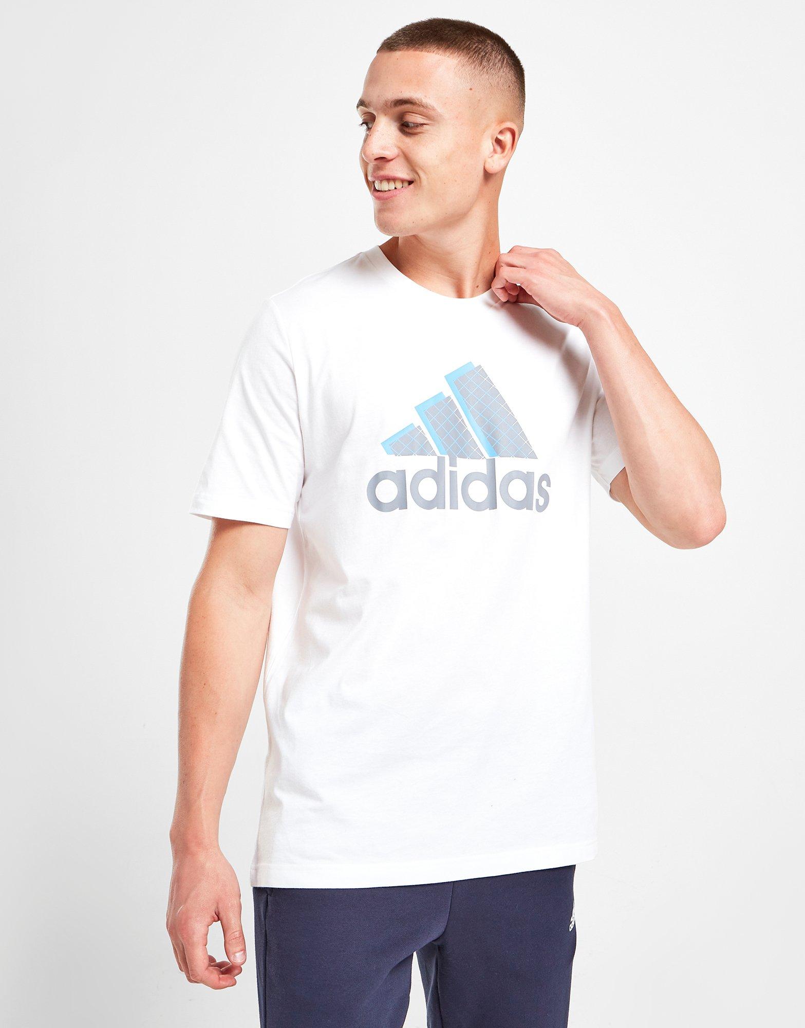 Pánske tričko ADIDAS TRIČKO BADGE OF SPORT GRID LOGO TRIČKO HN5793 Biela