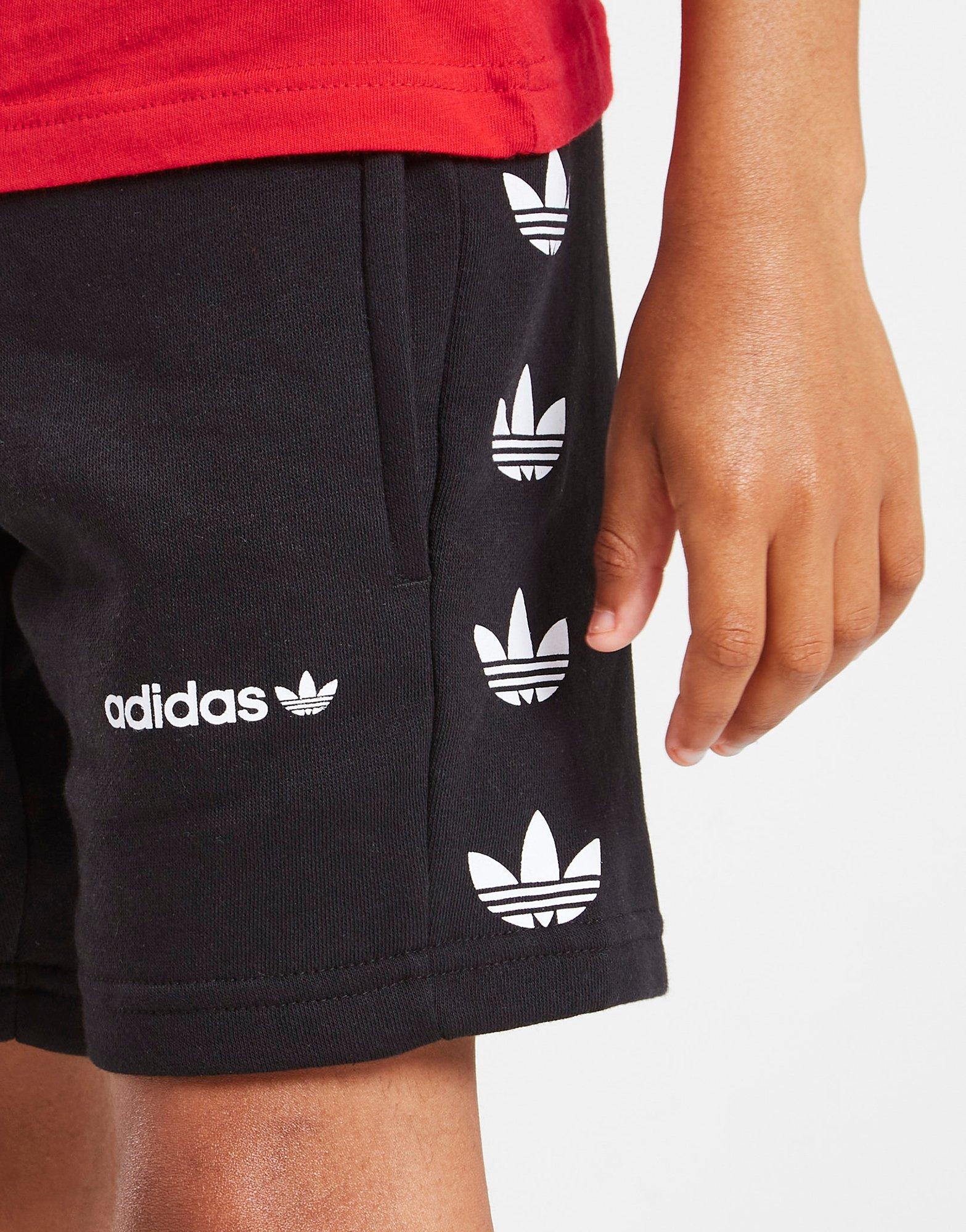 Detská tepláková súprava ADIDAS REPEAT TREFOIL TRIČKO/SHORTS SET CHILDREN HG3150 Čierna