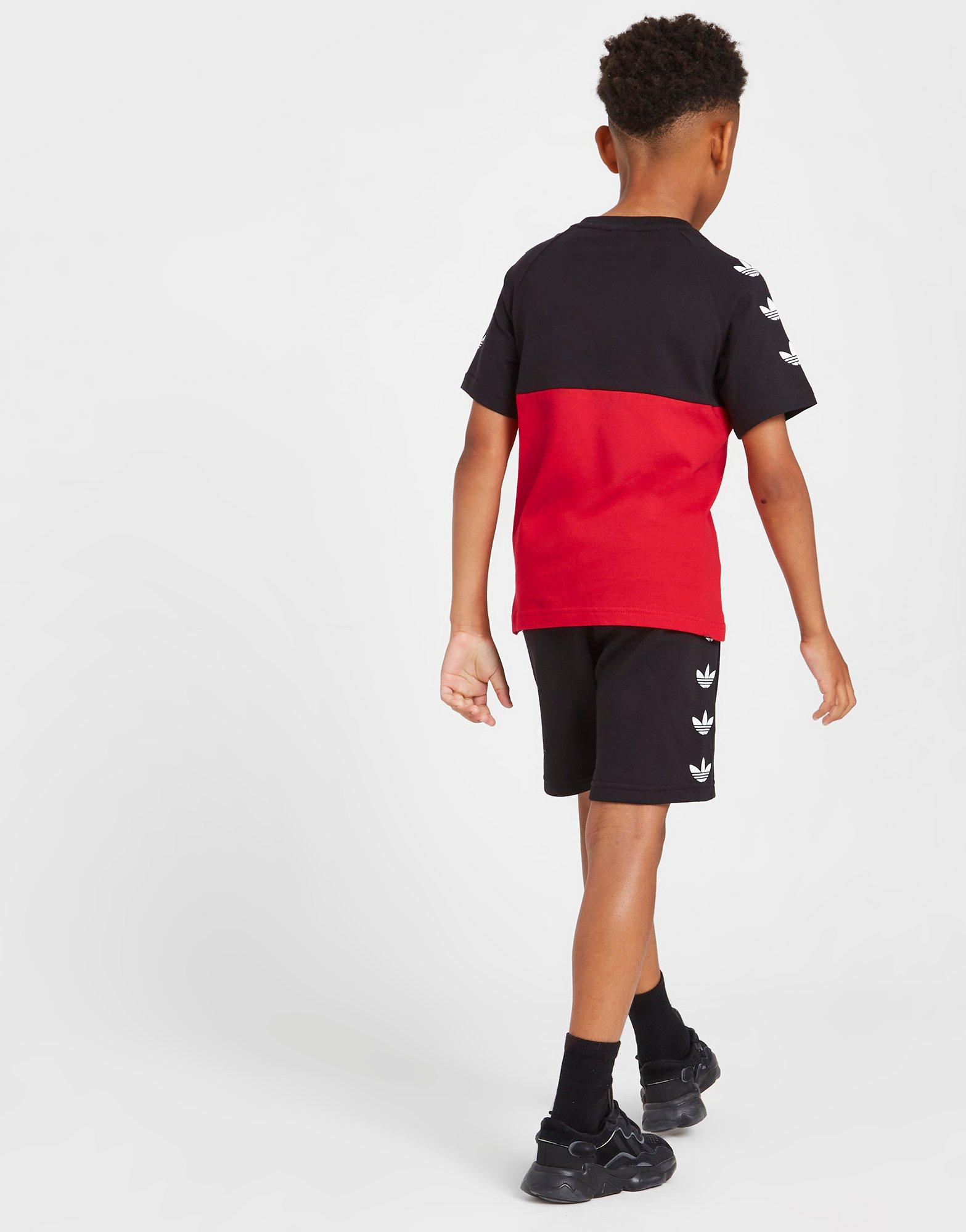 Detská tepláková súprava ADIDAS REPEAT TREFOIL TRIČKO/SHORTS SET CHILDREN HG3150 Čierna