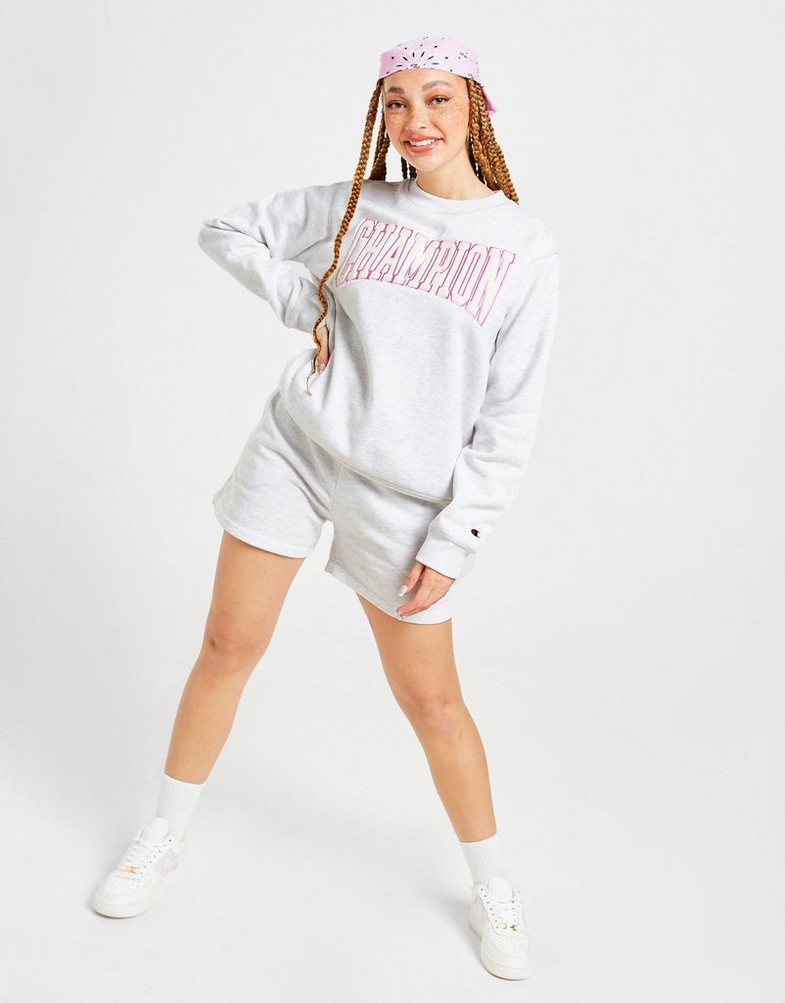 Női pulóver CHAMPION VARSITY CREW SWEATSHIRT 