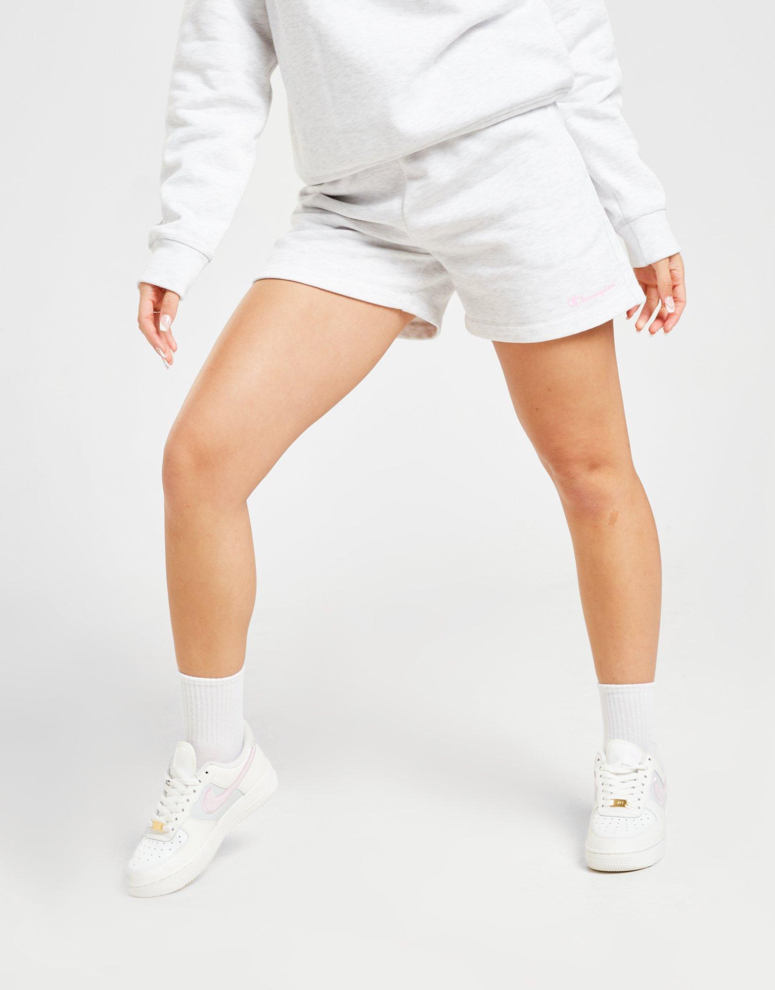 Dámske krátke nohavice CHAMPION SMALL LOGO SHORTS  114854SILMEM007 Sivá