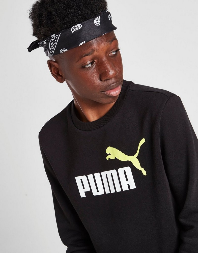 Puma core logo deals crew sweatshirt junior