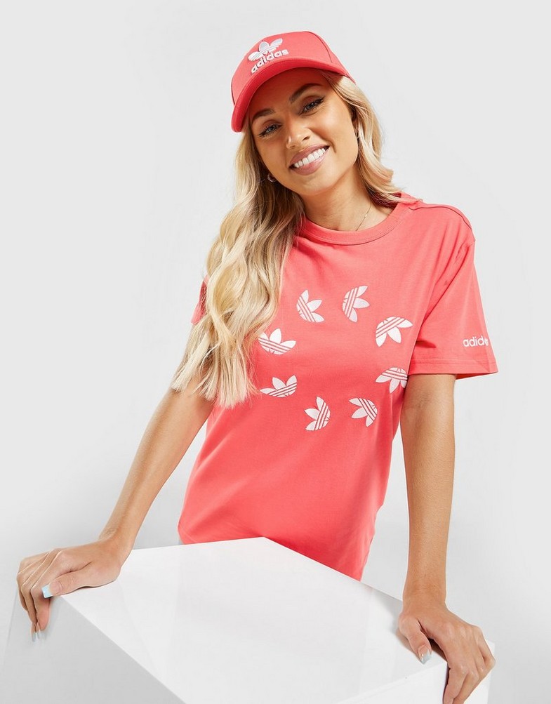 Koszulka, t-shirt damski ADIDAS T-SHIRT CIRCLE TREFOIL T-SHIRT HM6480 Różowy