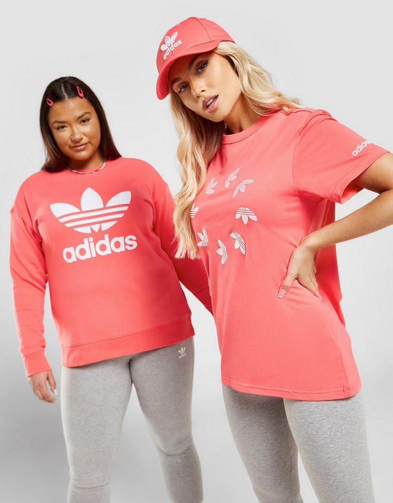Koszulka, t-shirt damski ADIDAS T-SHIRT CIRCLE TREFOIL T-SHIRT HM6480 Różowy