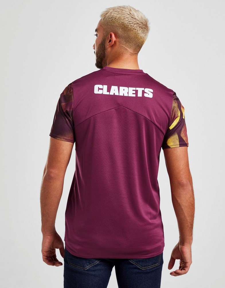 Koszulka, t-shirt męski UMBRO KRÓTKI RĘKAW BURNLEY FC WARM UP SHIRT 97623ULGQ Fioletowy