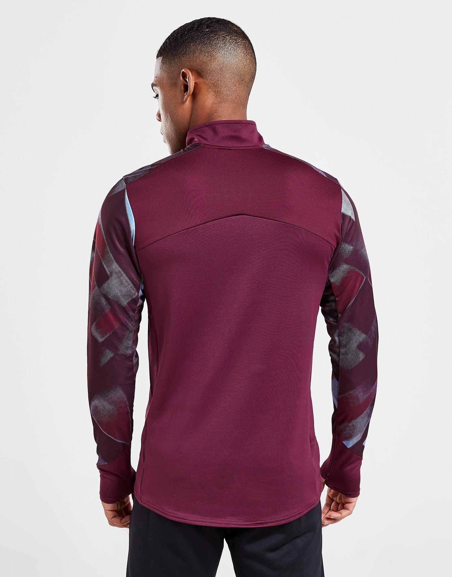 Komplet dresowy męski UMBRO DRES WEST HAM UNITED FC WARM UP 1/4 ZIP TOP 97697ULLK Czerwony