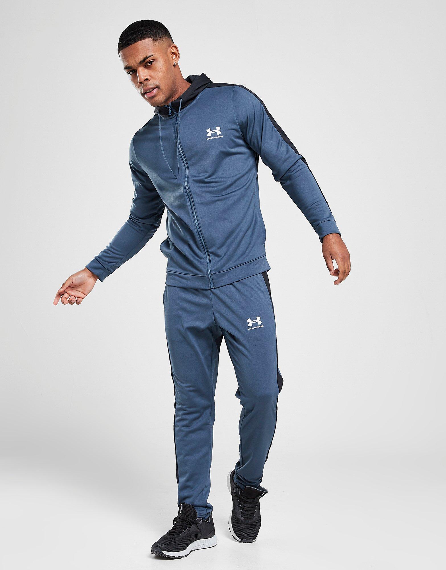 Férfi pulóverek UNDER ARMOUR POLY HOODIE 1370153467H Kék