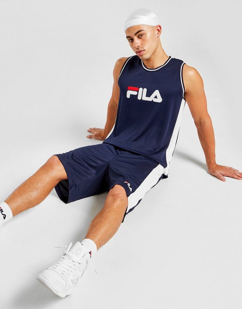 FILA BEZRĘKAWNIK REGGIE VEST SS22JDM025 Niebieski