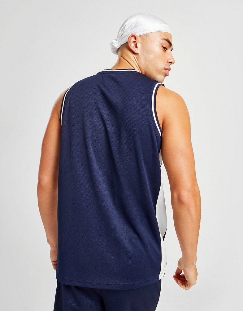 FILA BEZRĘKAWNIK REGGIE VEST SS22JDM025 Niebieski