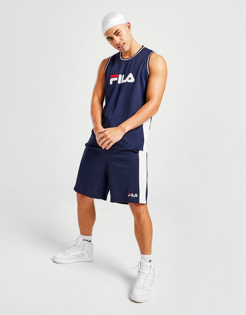 FILA BEZRĘKAWNIK REGGIE VEST SS22JDM025 Niebieski