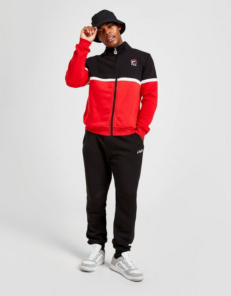 Komplet dresowy męski FILA DRES SANTANA TRACKSUIT SS20JDM050BLK Czerwony