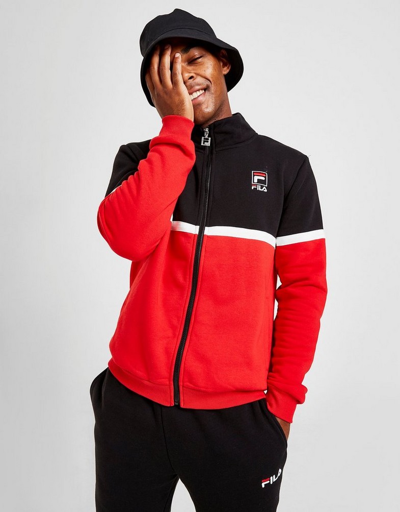 Komplet dresowy męski FILA DRES SANTANA TRACKSUIT SS20JDM050BLK Czerwony