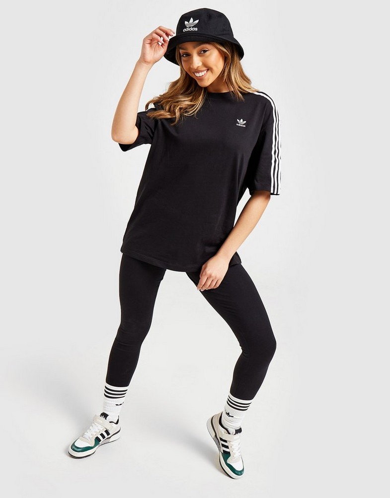Koszulka, t-shirt damski ADIDAS T-SHIRT OVERSIZED TEE H37795 Czarny