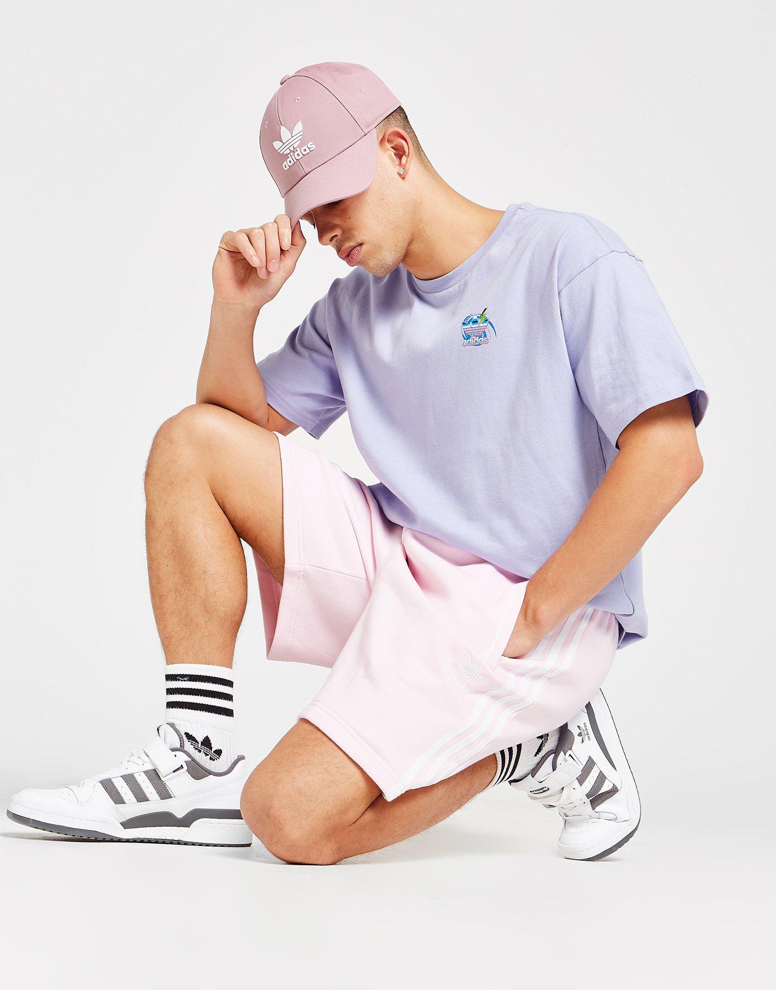 Krótkie spodenki, szorty męskie ADIDAS TREFOIL ESSENTIAL SHORTS  HS4274 Różowy