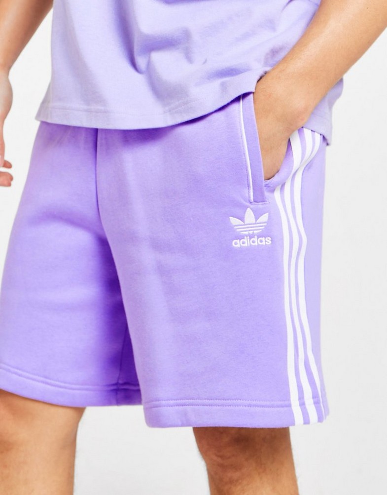 Krótkie spodenki, szorty męskie ADIDAS TREFOIL ESSENTIAL SHORTS  HS4277 Fioletowy