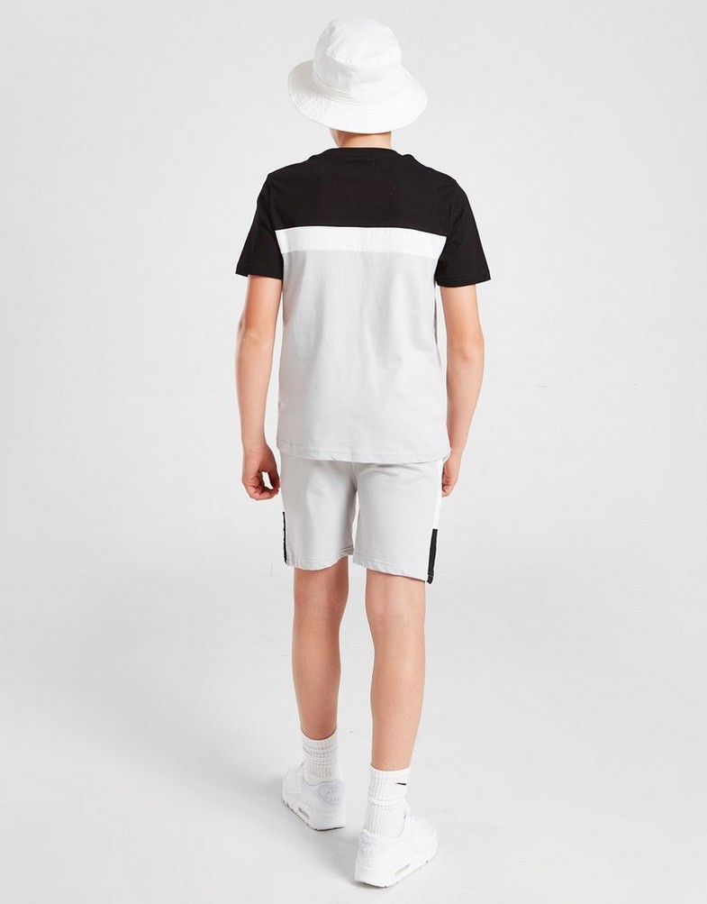 Detská tepláková súprava FILA CUT & SEW TRIČKO/SHORTS SET JUNIOR  SS22JDK013GRY Sivá