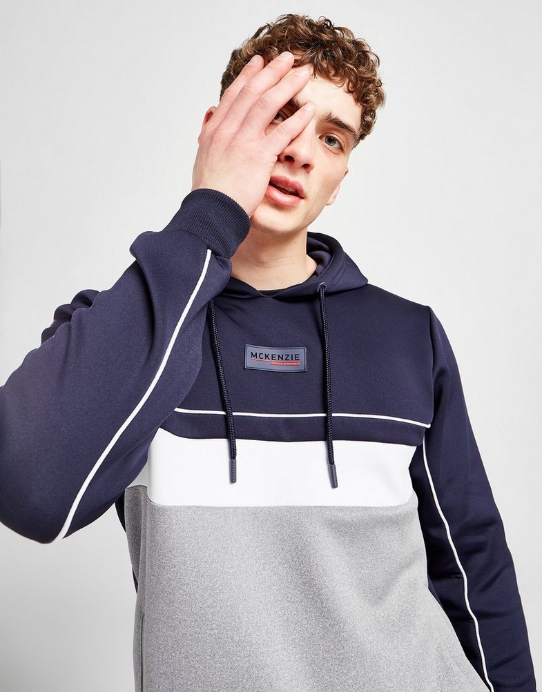 Pánska mikina MCKENZIE HASTE POLY OVERHEAD HOODIE MCKTM15177 Tmavomodrá