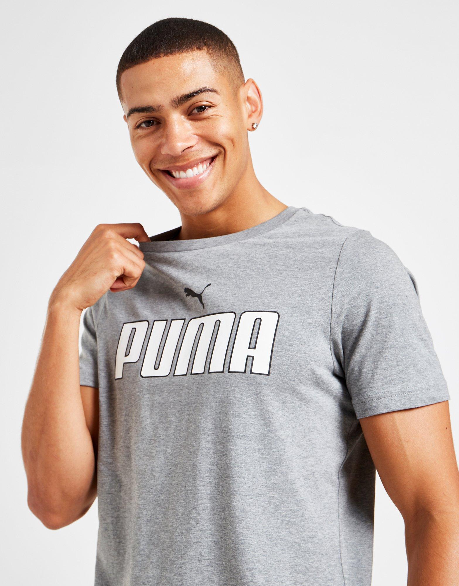Pánske tričko PUMA NEW LOGO TRIČKO  53261753 Sivá