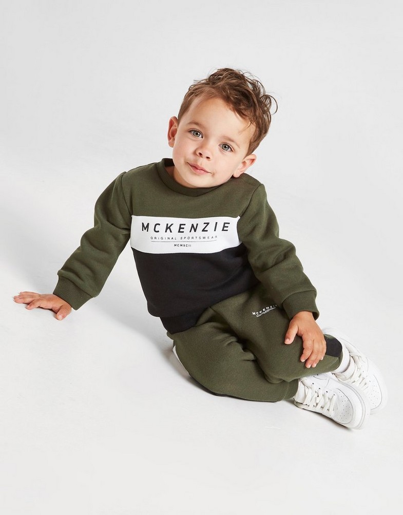 Komplet dresowy dziecięcy MCKENZIE KOMPLET MICRO JKR C/B CRWST MCKTI15305611 Khaki