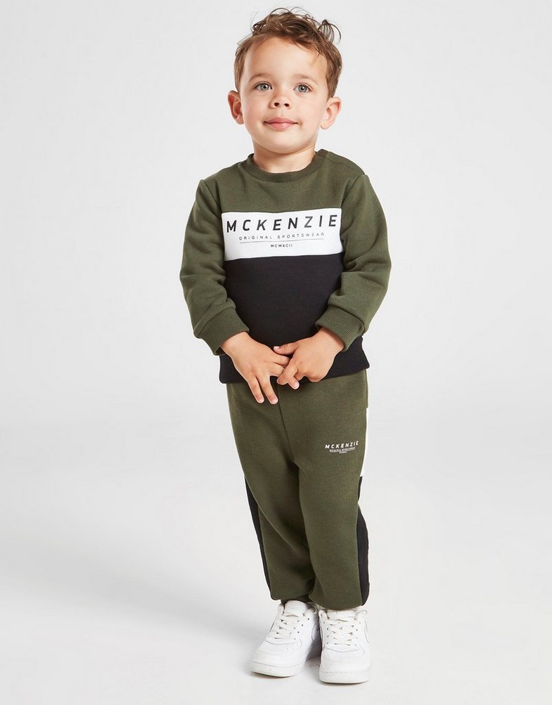Komplet dresowy dziecięcy MCKENZIE KOMPLET MICRO JKR C/B CRWST MCKTI15305611 Khaki
