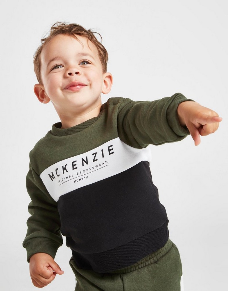 Komplet dresowy dziecięcy MCKENZIE KOMPLET MICRO JKR C/B CRWST MCKTI15305611 Khaki