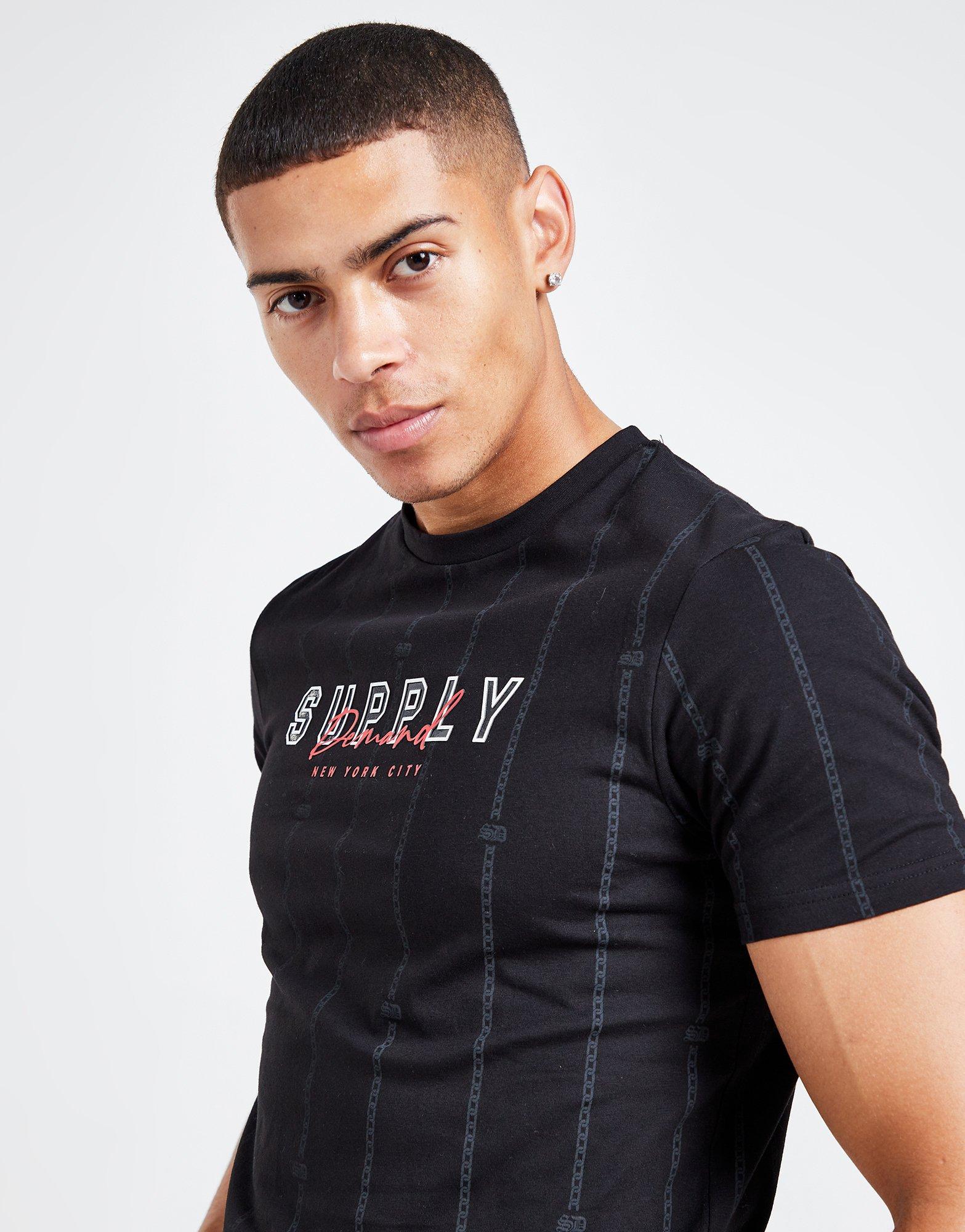 Pánske tričko SUPPLY & DEMAND CHAIN PIN TRIČKO  SUPTM16000 Čierna