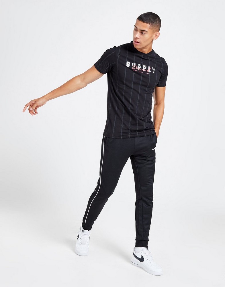 Koszulka, t-shirt męski SUPPLY & DEMAND CHAIN PIN T SHIRT SUPTM16000 Czarny