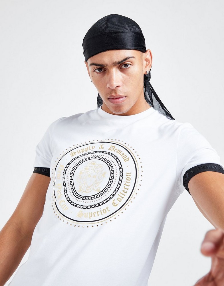 Koszulka, t-shirt męski SUPPLY & DEMAND T-SHIRT AMBITION TEE WHT SUPTM16001 Biały