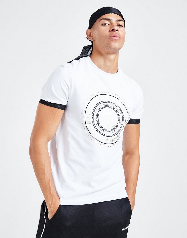 Koszulka, t-shirt męski SUPPLY & DEMAND T-SHIRT AMBITION TEE WHT SUPTM16001 Biały