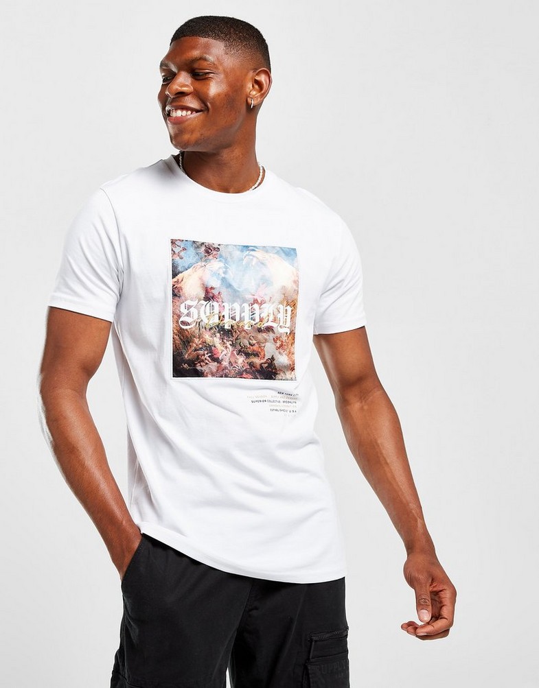 Koszulka, t-shirt męski SUPPLY & DEMAND ALPHA T SHIRT SUPTM15998 Biały