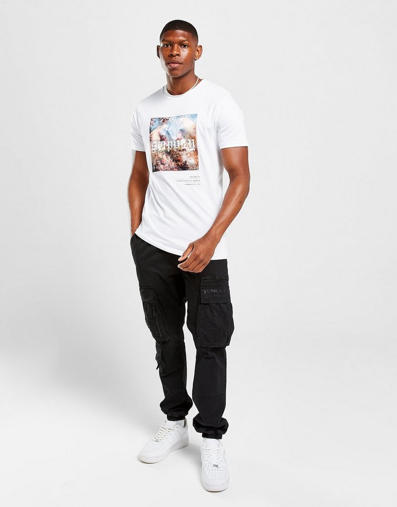 Koszulka, t-shirt męski SUPPLY & DEMAND ALPHA T SHIRT SUPTM15998 Biały
