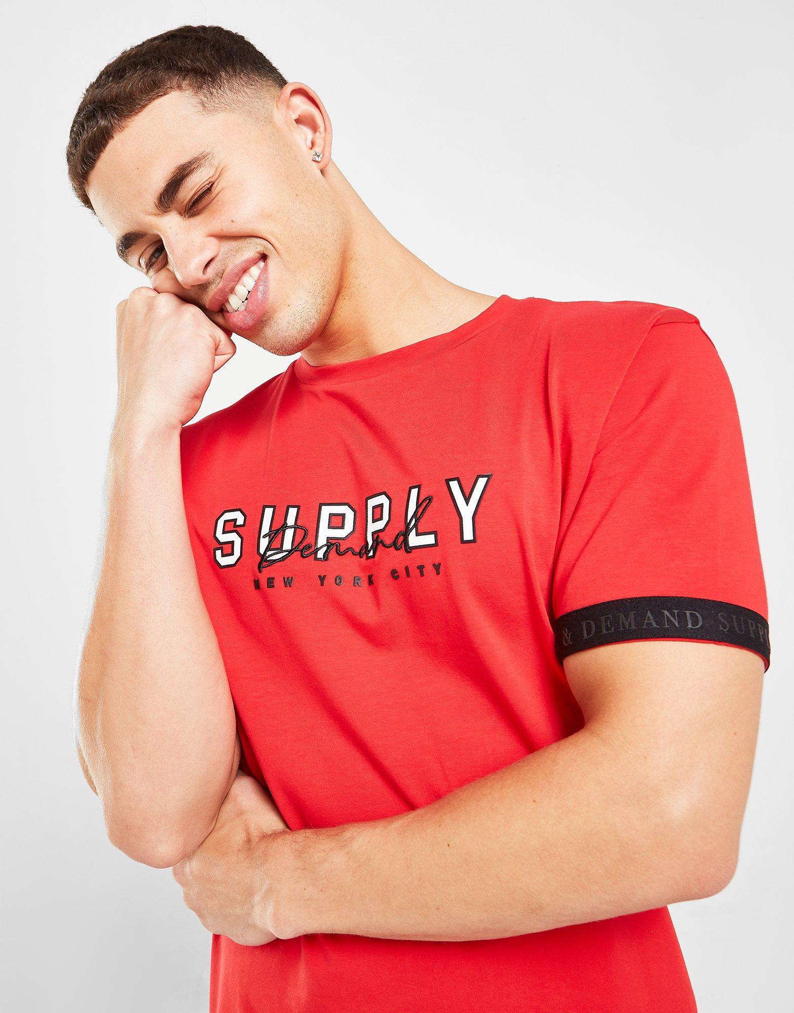 Pánske tričko SUPPLY & DEMAND TRIČKO THORN TRIČKO SUPTM15657 Červená