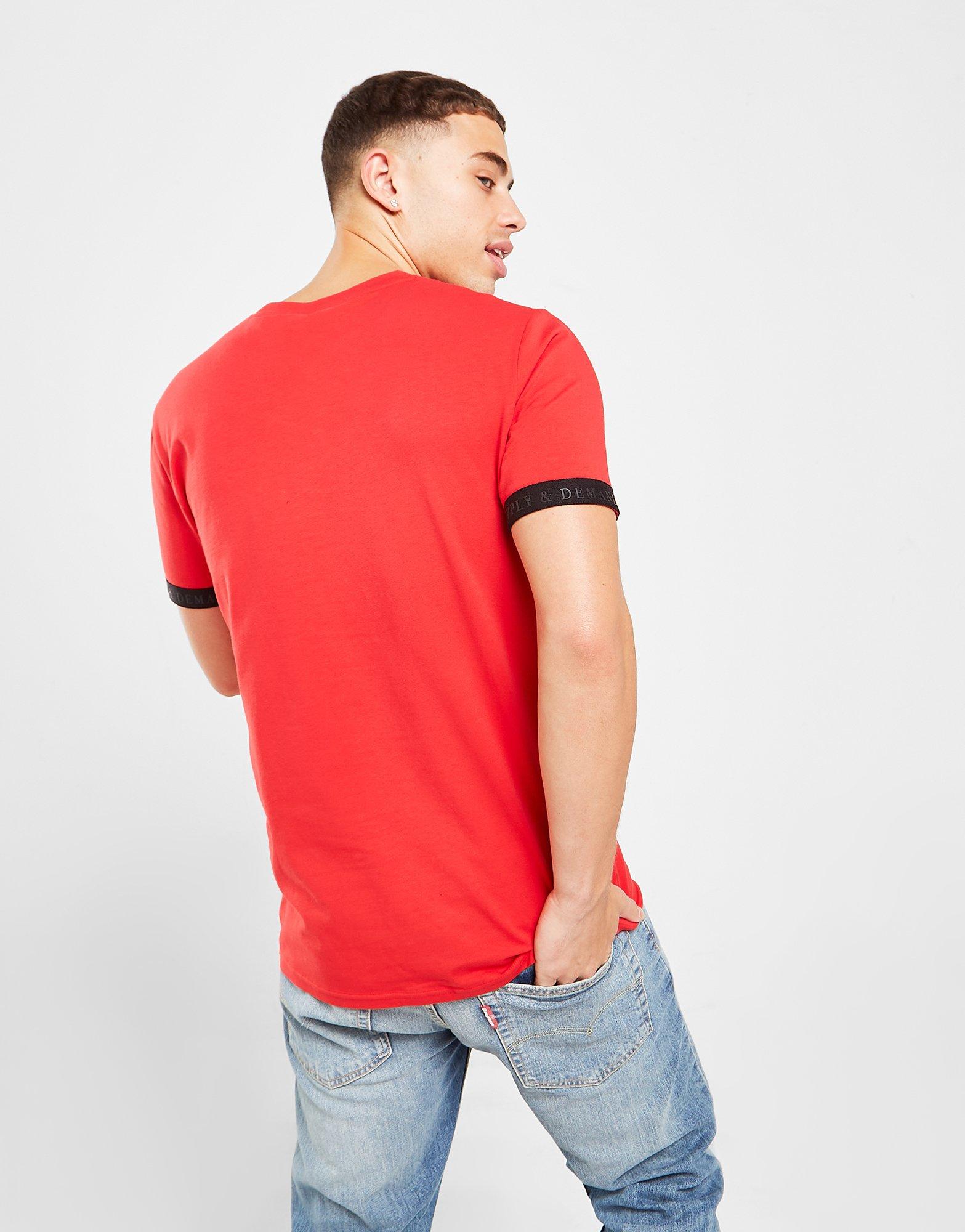 Pánske tričko SUPPLY & DEMAND TRIČKO THORN TRIČKO SUPTM15657 Červená