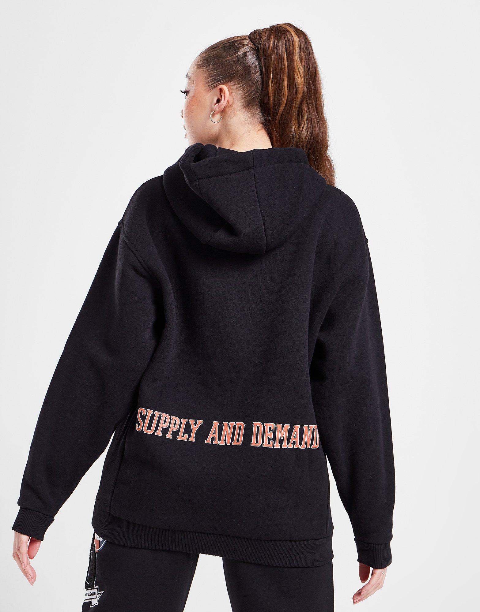 Dámska mikina SUPPLY & DEMAND MIKINA S KAPUCŇOU LOGO BADGE SUPTW16022 Čierna