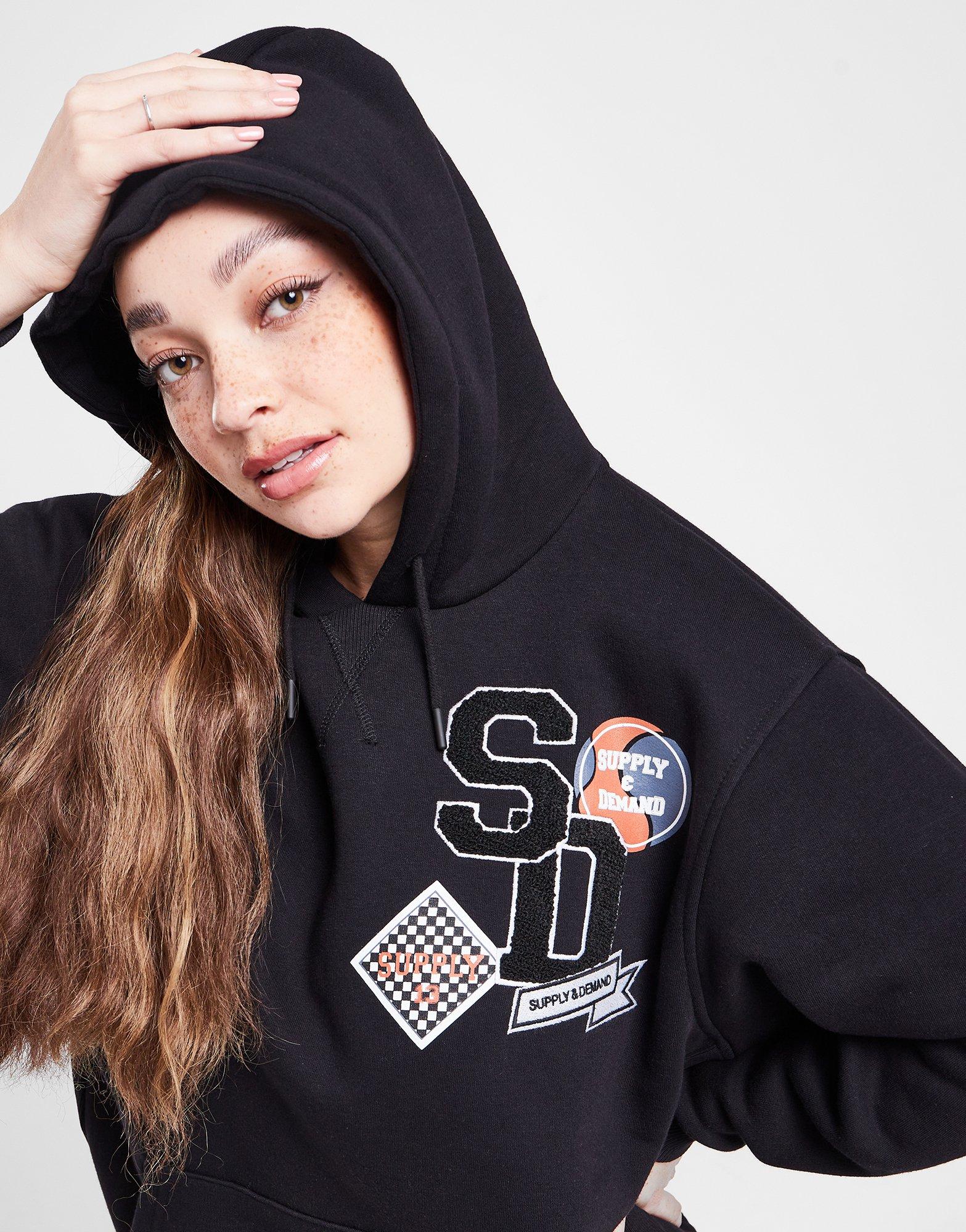 Dámska mikina SUPPLY & DEMAND MIKINA S KAPUCŇOU LOGO BADGE SUPTW16022 Čierna