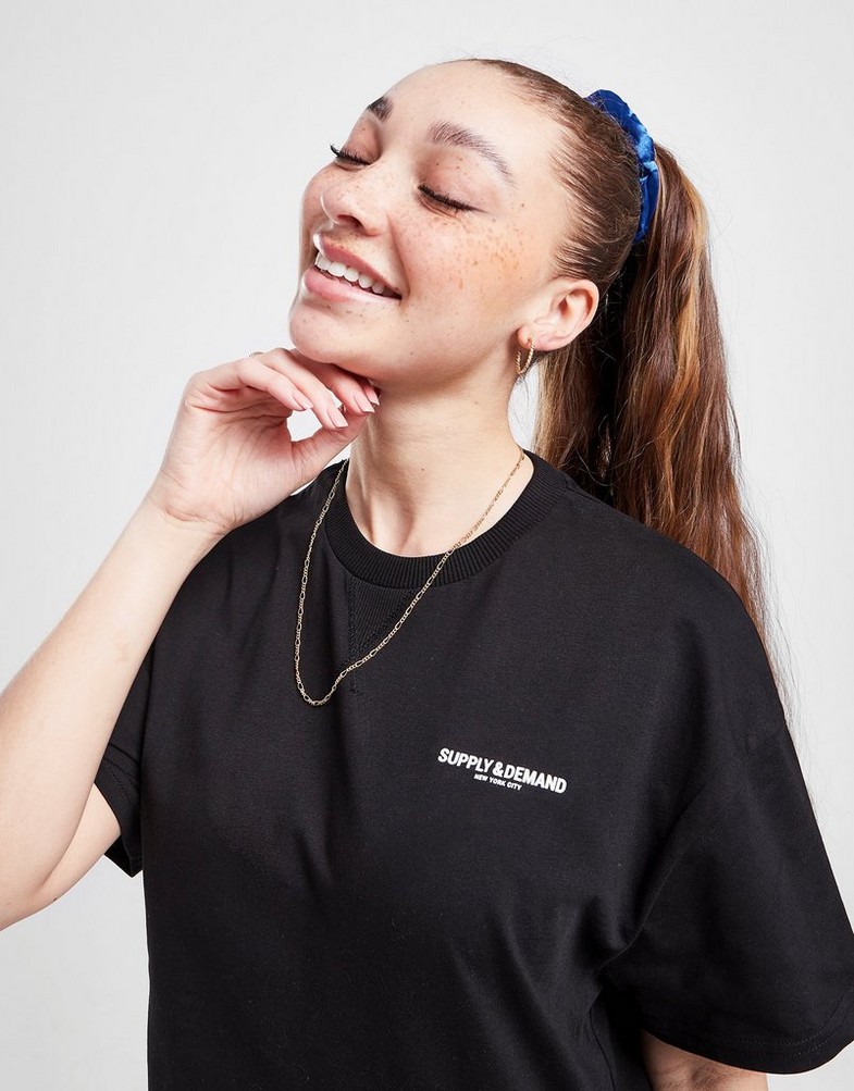 Koszulka, t-shirt damski SUPPLY & DEMAND T-SHIRT SPEED GRAPHIC SHORT SLEEVE SUPTW16100BLK Czarny