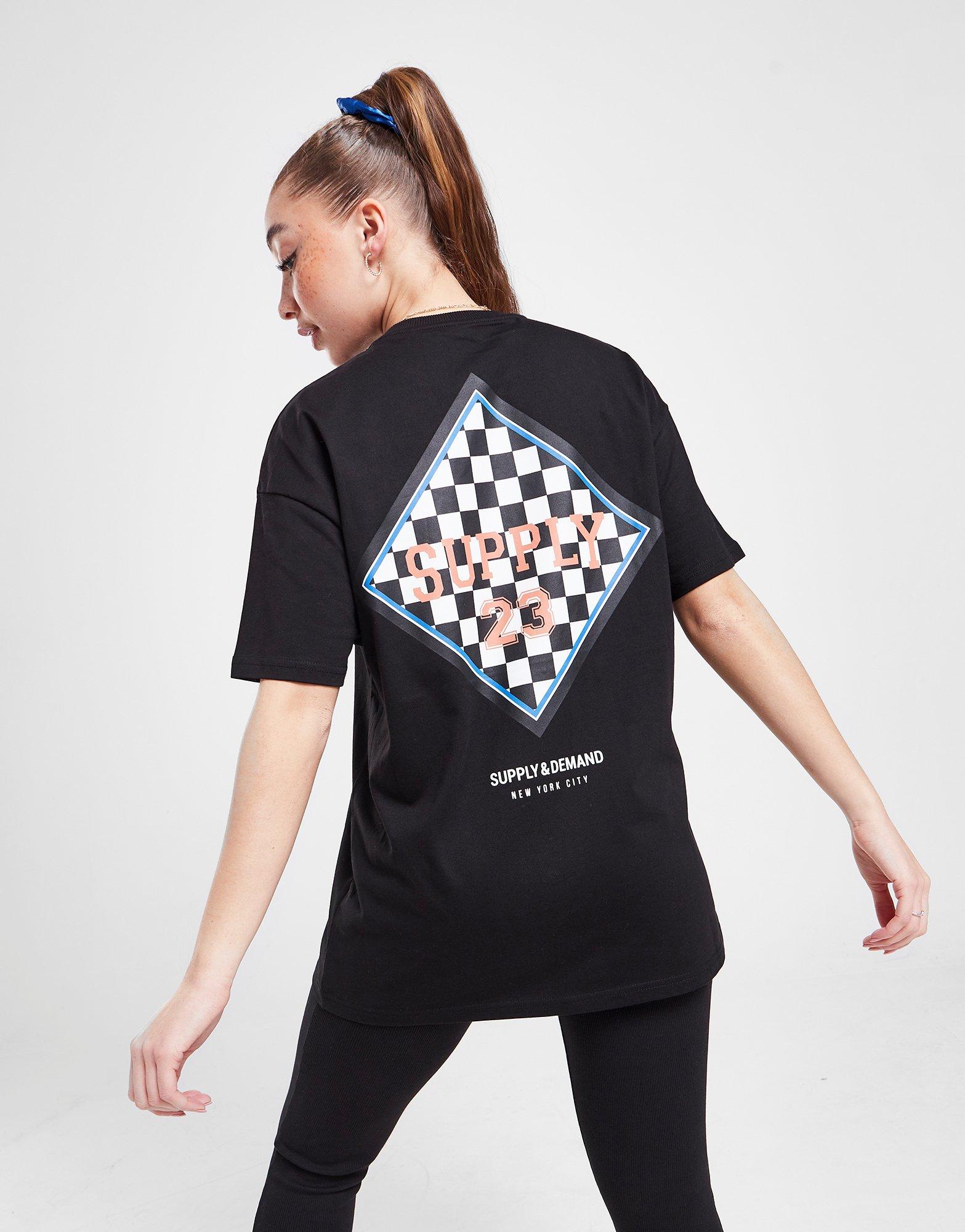 Moteriški marškinėliai SUPPLY & DEMAND MARŠKINĖLIAI   SPEED GRAPHIC SHORT SLEEVE SUPTW16100BLK Juoda