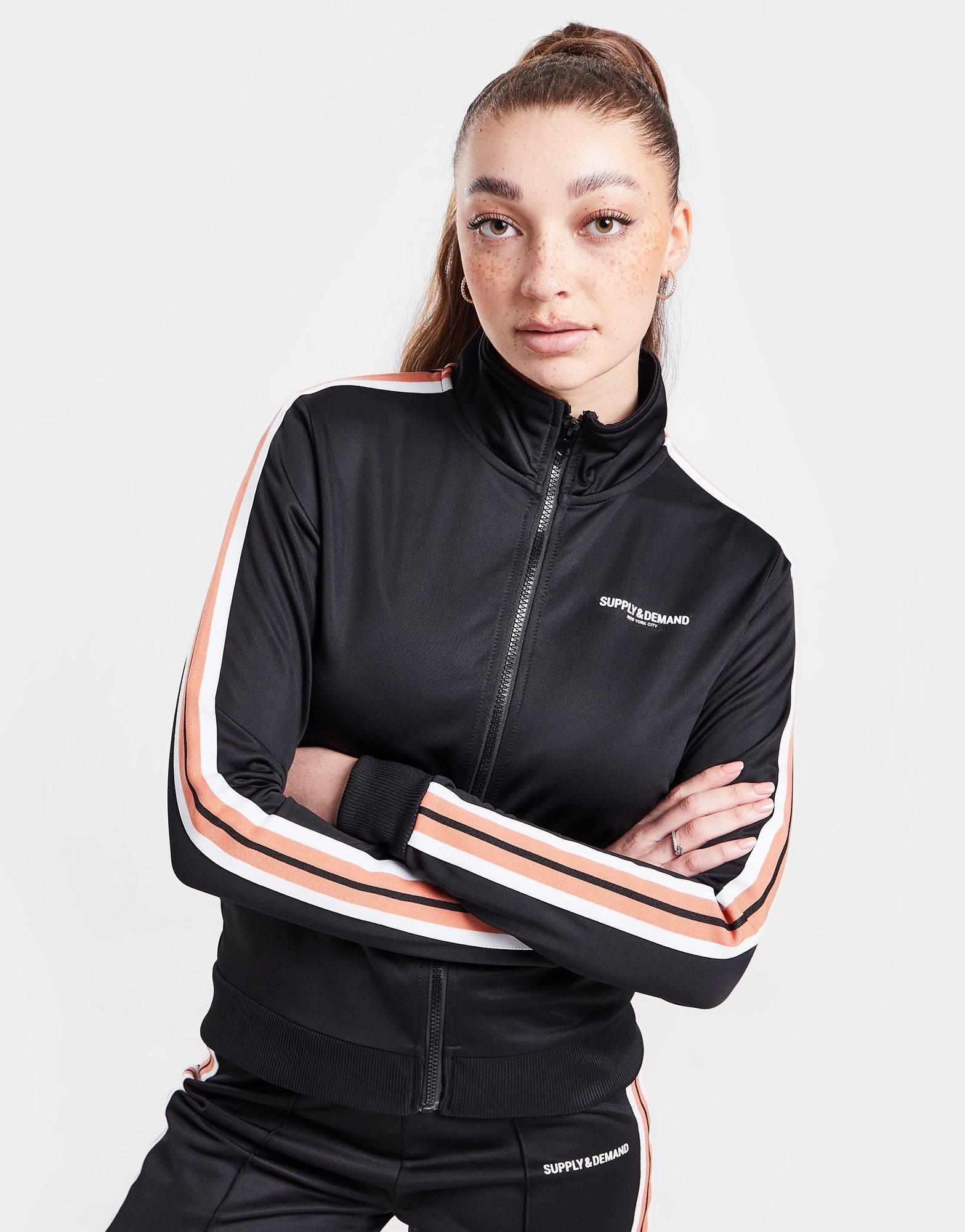 Női pulóver SUPPLY & DEMAND PULÓVER KAPUCNIS STRPE FZ TRCK TP SUPTW16027BLK Fekete