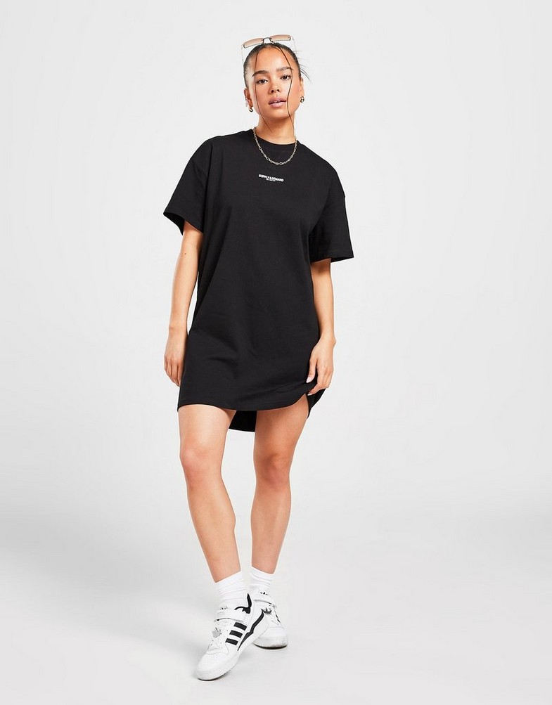 Sukienka damska SUPPLY & DEMAND SUKIENKA GRAPHIC BASKETBALL T-SHI SUPTW16101BLK Czarny