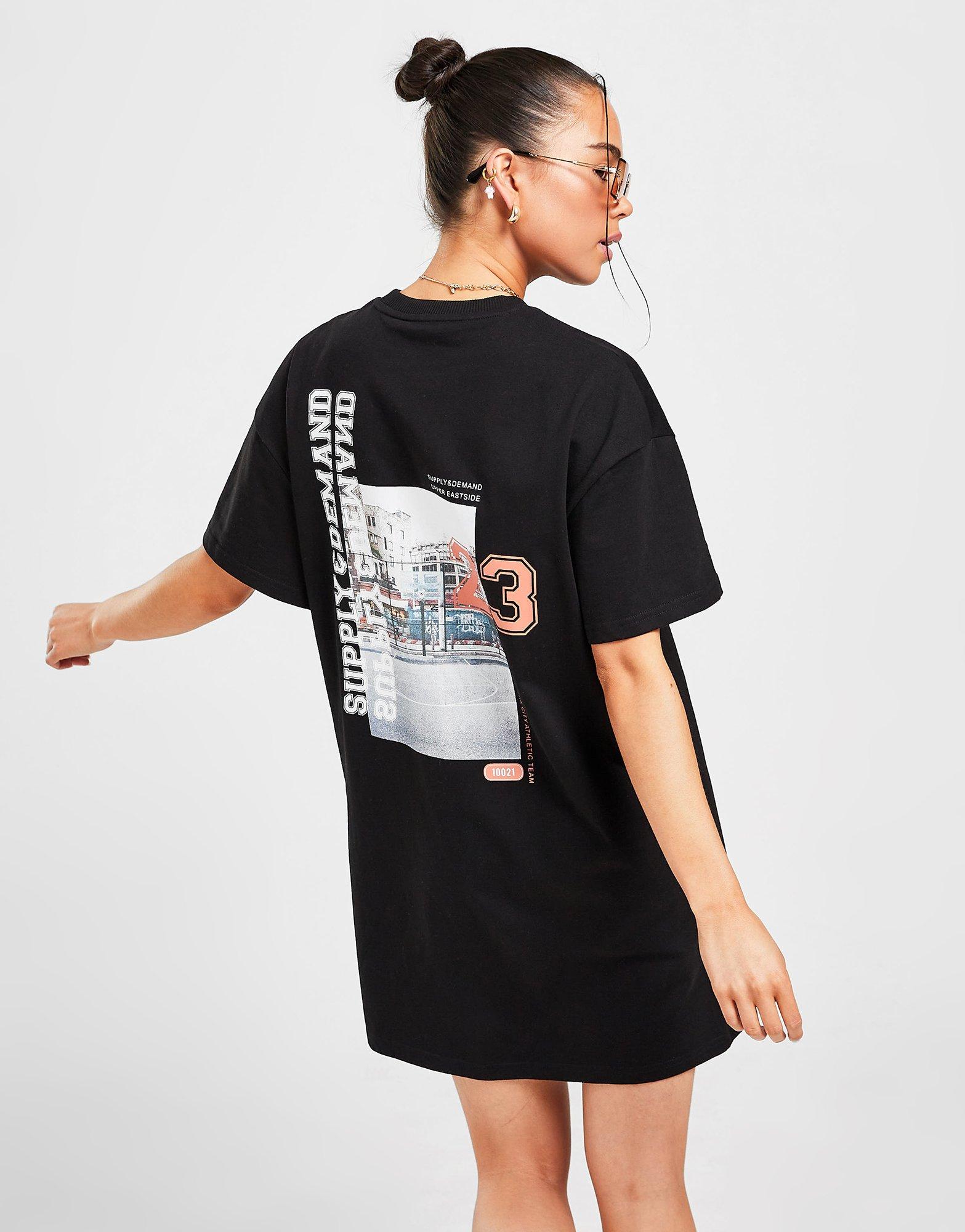 Dámske šaty SUPPLY & DEMAND ŠATY GRAPHIC BASKETBALL T-SHI SUPTW16101BLK Čierna