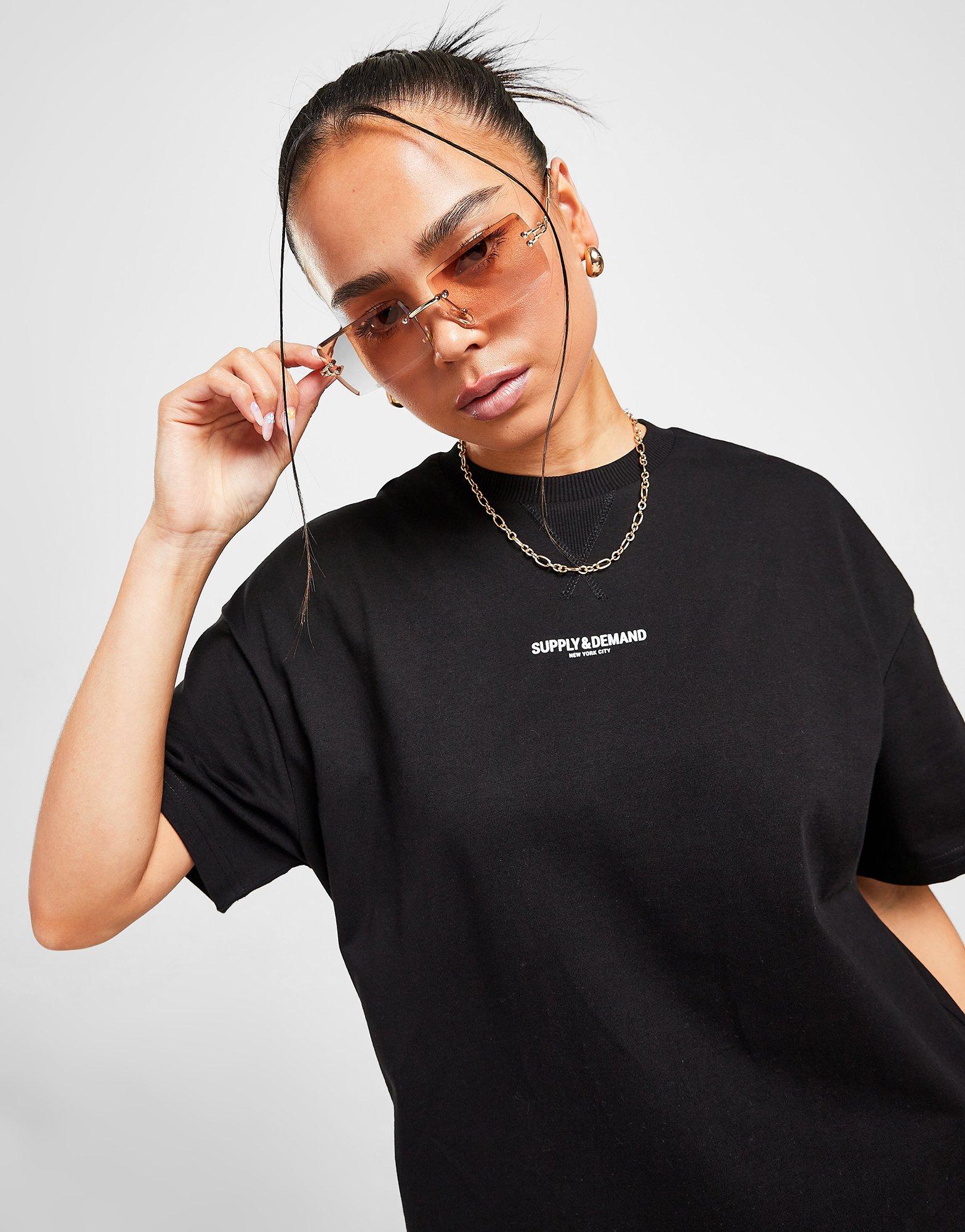 Dámske šaty SUPPLY & DEMAND ŠATY GRAPHIC BASKETBALL T-SHI SUPTW16101BLK Čierna