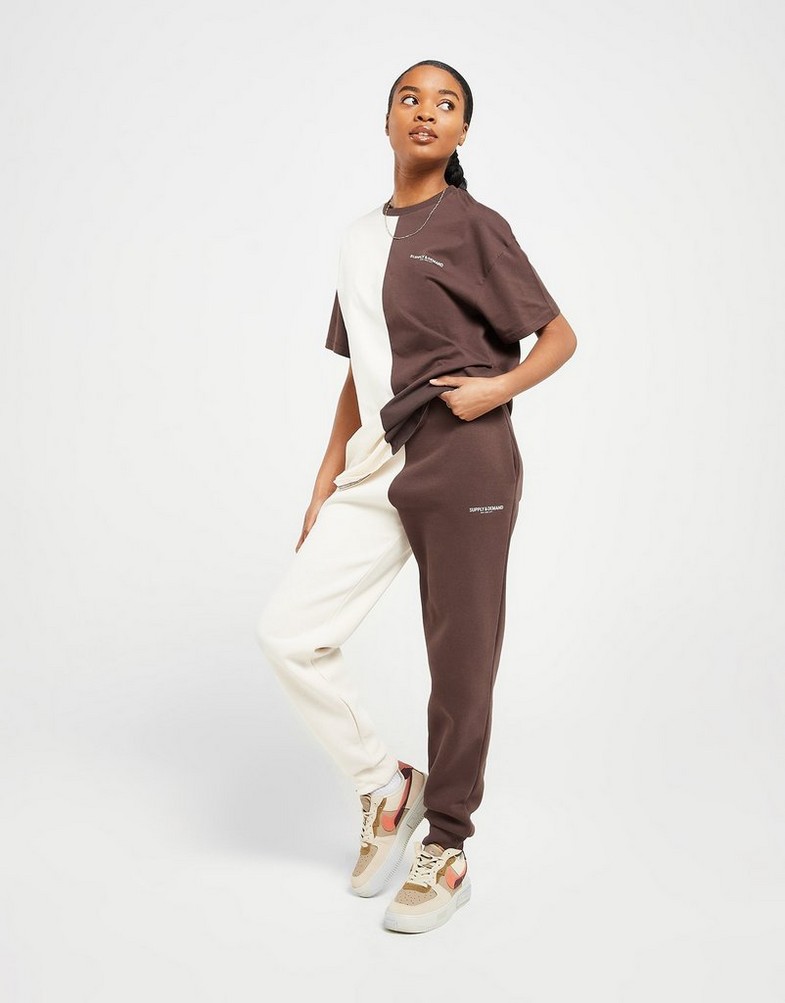 Dámske nohavice SUPPLY & DEMAND NOHAVICE  SPLICE JOGGERS SUPTW16031BEI Béžová