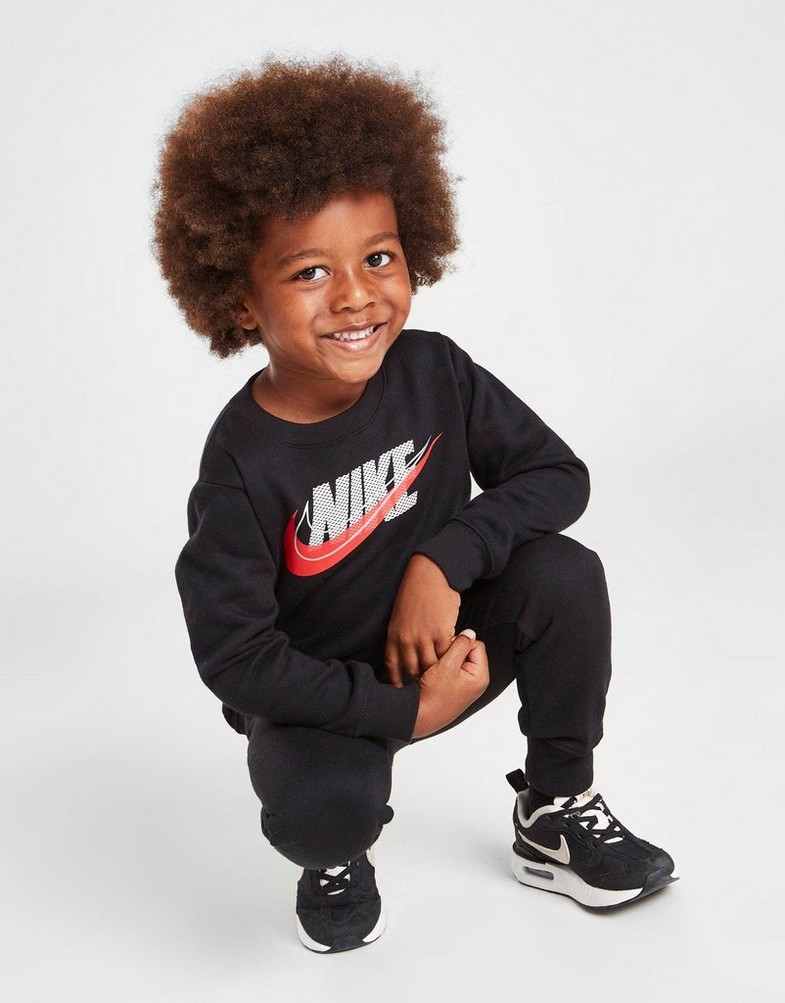 Bluza dziecięca JORDAN BLUZA DBL HBR CREW ST BLK/RD/REF 86J415-023 Czarny